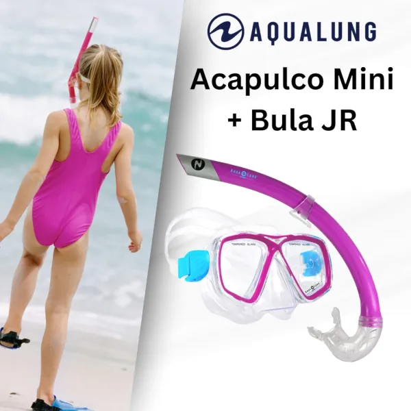 Aqualung Acapulco Mini + Bula Junior Snorkelling Set for Kids