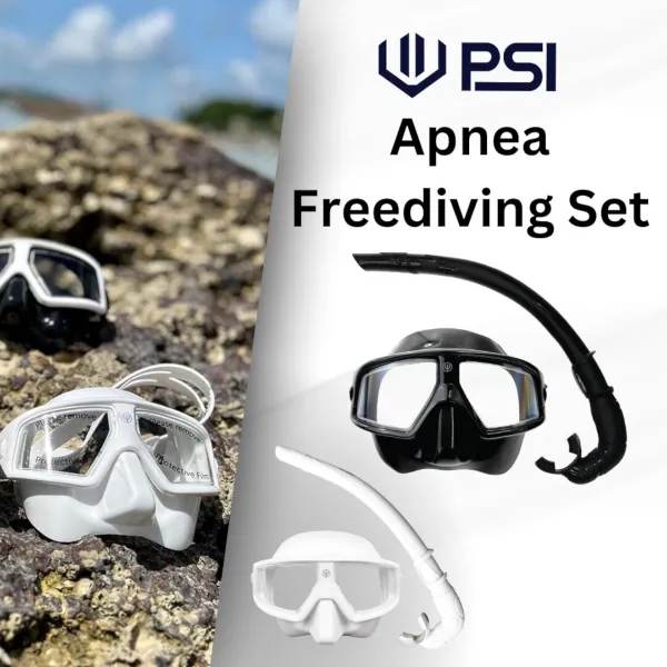 PSI Apnea Freediving Mask and Snorkel Set