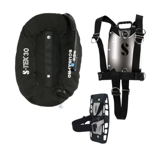 Scubapro S-TEK Pure System Donut Wing 30 and Single Tank Adapter