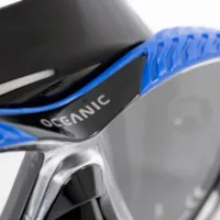 Discovery Mask Top Close Up - Black and Blue Product Image